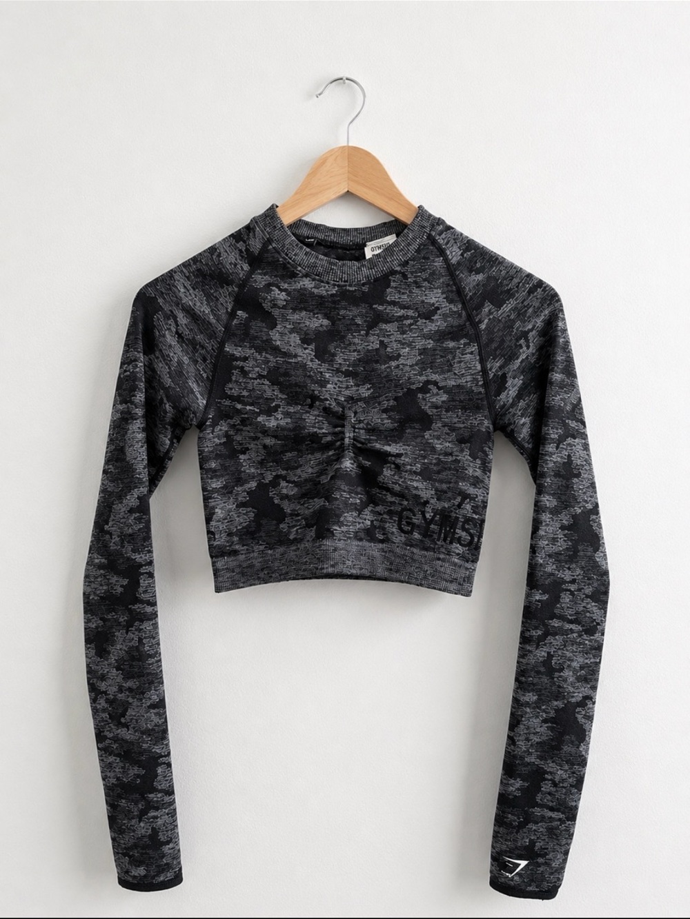 Gymshark Camo Seamless Long Sleeve Crop Top